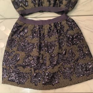 Club Monaco Beaded Mini Skirt